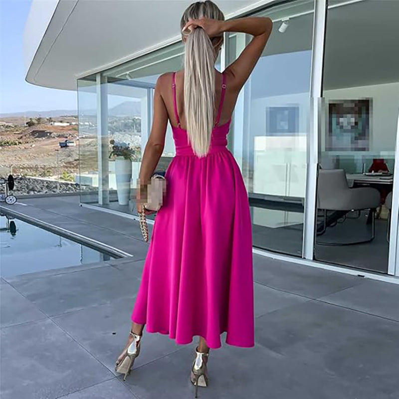 Renaya™ – Elegant Midi Dress with Corset Top