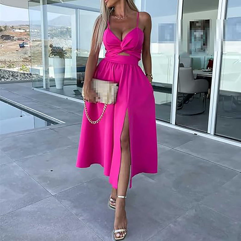Renaya™ – Elegant Midi Dress with Corset Top