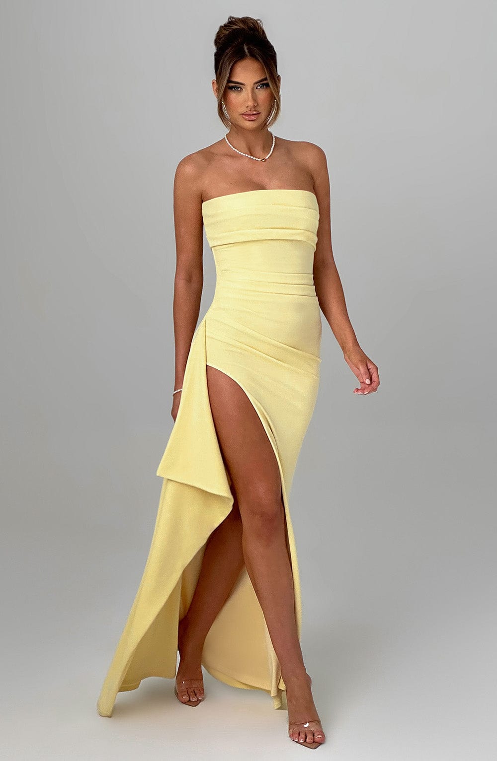 Vireli™ Elegant Lemon Maxi Dress