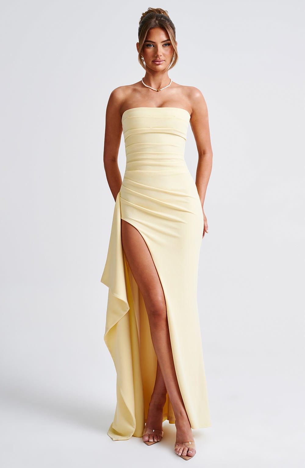 Vireli™ Elegant Lemon Maxi Dress