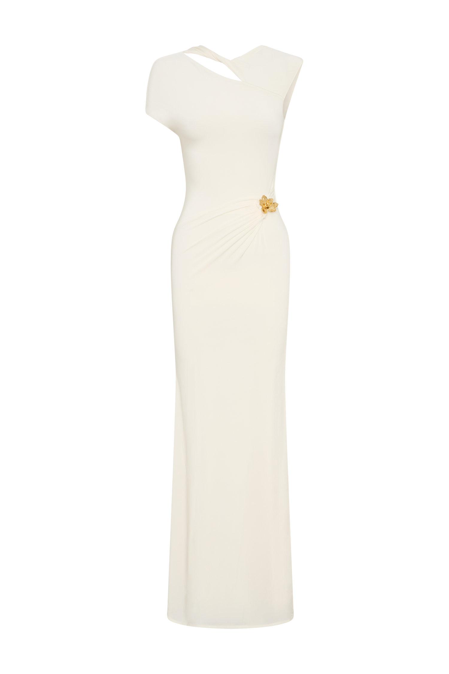 Ivonelle™ – Ivory Maxi Dress with Classic Cut