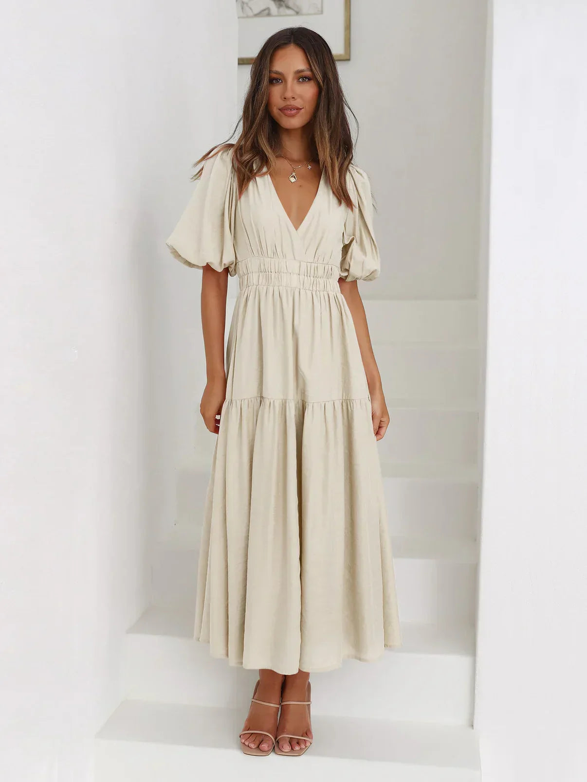 Selvani™ Dress with Puff Sleeves
