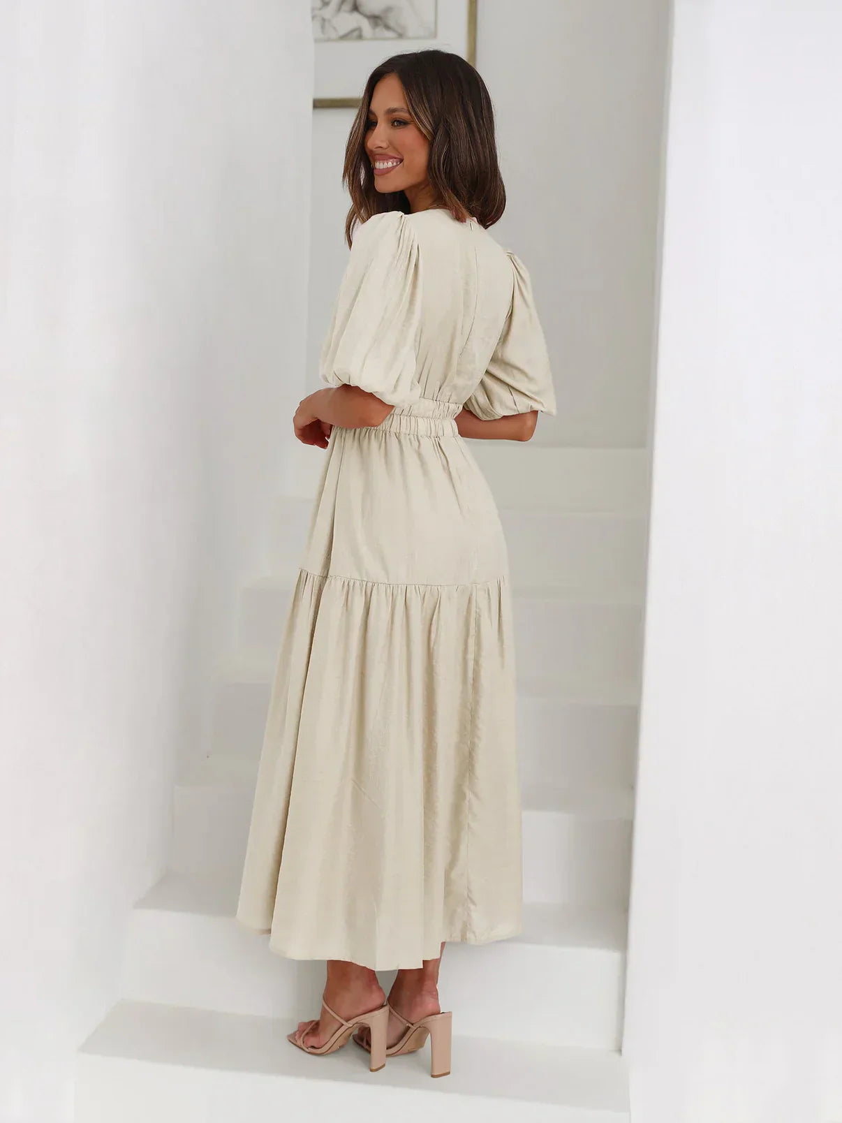 Selvani™ Dress with Puff Sleeves