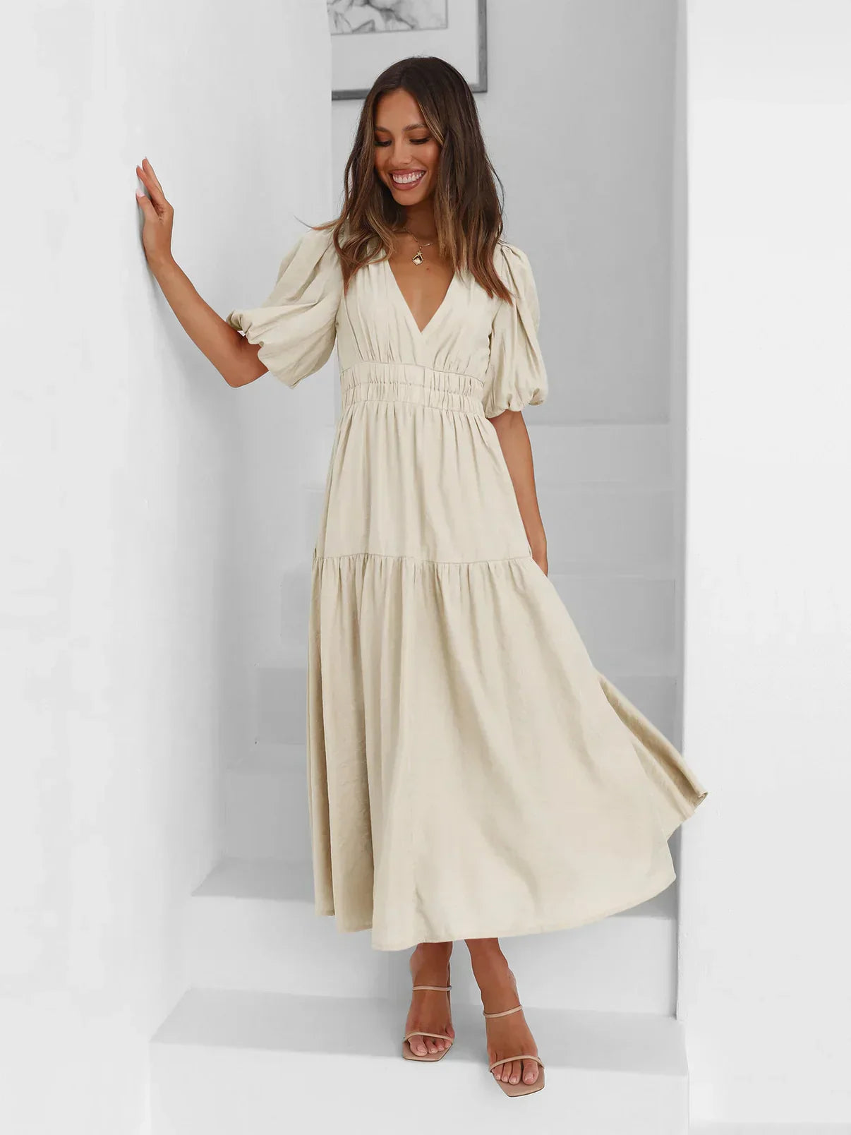 Selvani™ Dress with Puff Sleeves