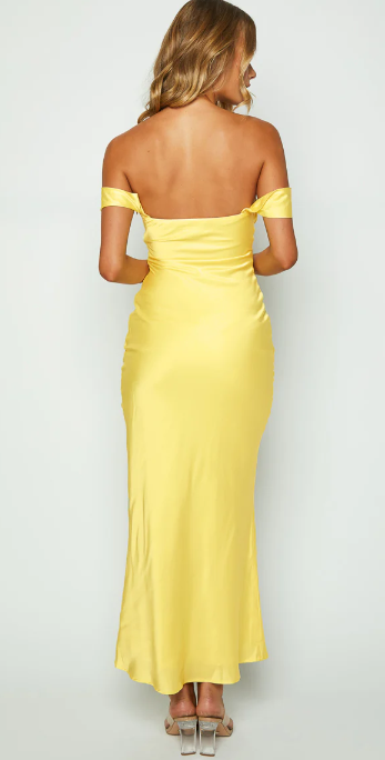 Rosalia™ – Satin Off-Shoulder Dress
