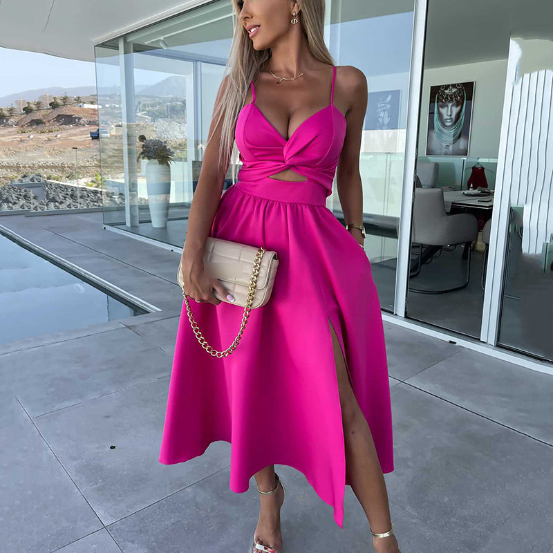 Renaya™ – Elegant Midi Dress with Corset Top