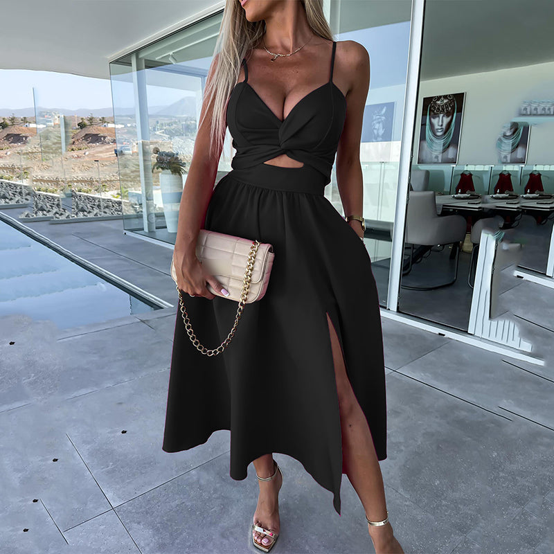 Renaya™ – Elegant Midi Dress with Corset Top