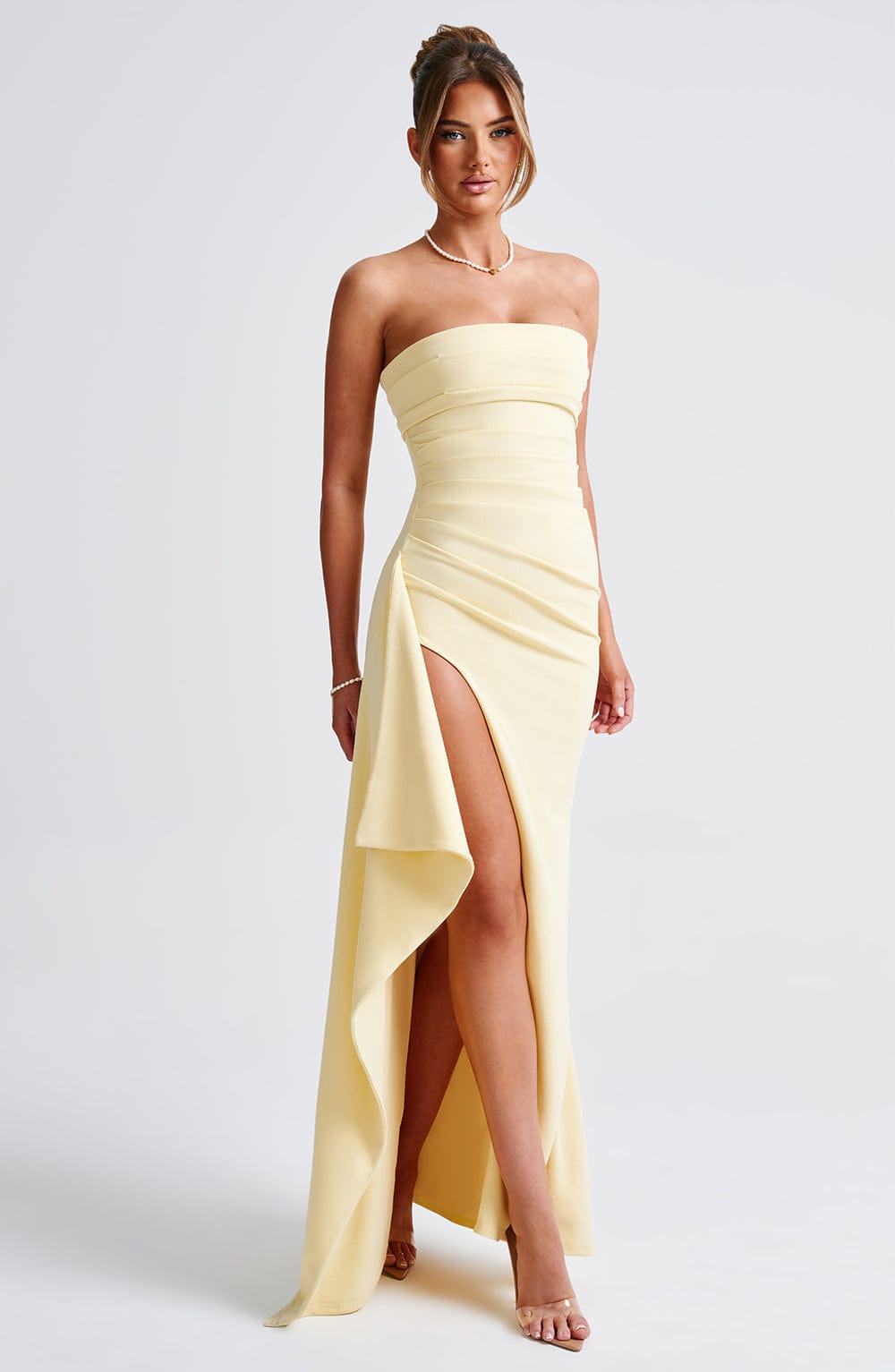 Vireli™ Elegant Lemon Maxi Dress